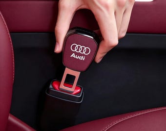 Car Seat Belt Extender, Audi Owners, ABS And PU Leather  Vehicle Buckle Socket Accessories