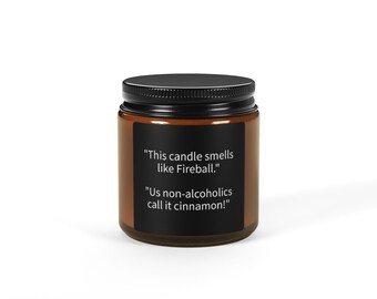 Fireball Scented Soy Candle - Amber Jar