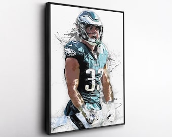 Cooper DeJean Philadelphia Eagles Canvas Print NFL Football Wall Art Framed Poster Man Cave Decor Sports Gift for Eagles Fans