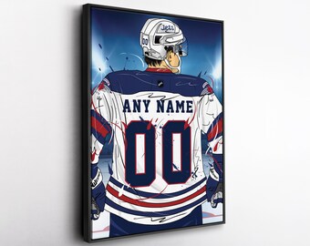 Winnipeg Jets Jersey NHL Personalized Jersey Custom Name and Number Canvas Wall Art Home Decor Framed Poster Man Cave Gift
