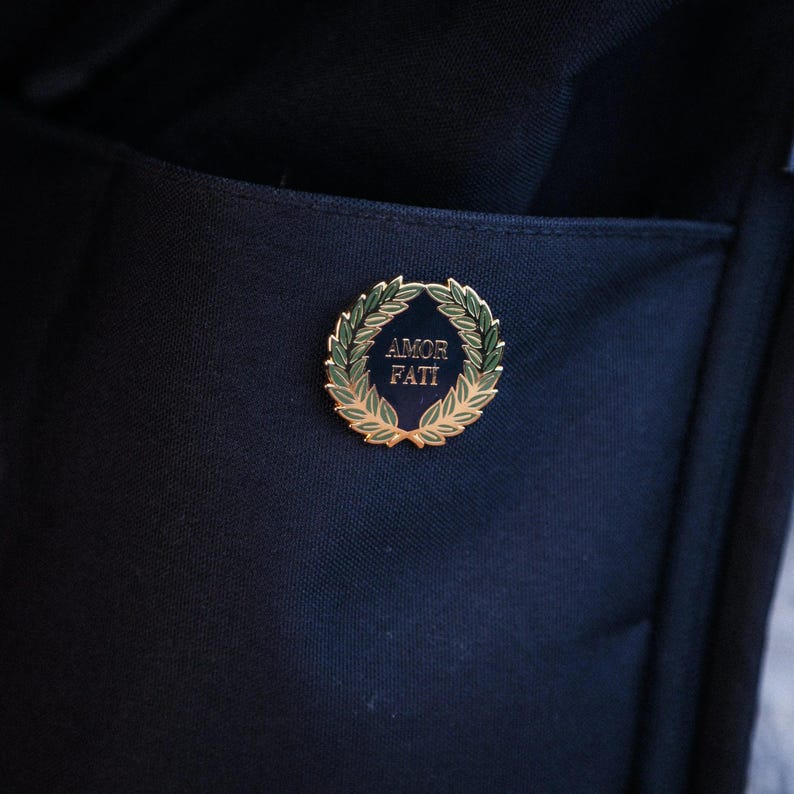 Roman enamel pin – amor fati – stoic laurel wreath image 7