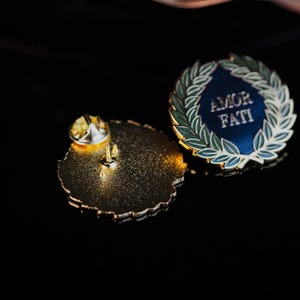 Roman enamel pin – amor fati – stoic laurel wreath image 6