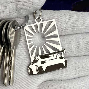 Japan skyline keychain - premium stainless steel jdm accessory for car enthusiasts & nissan fans