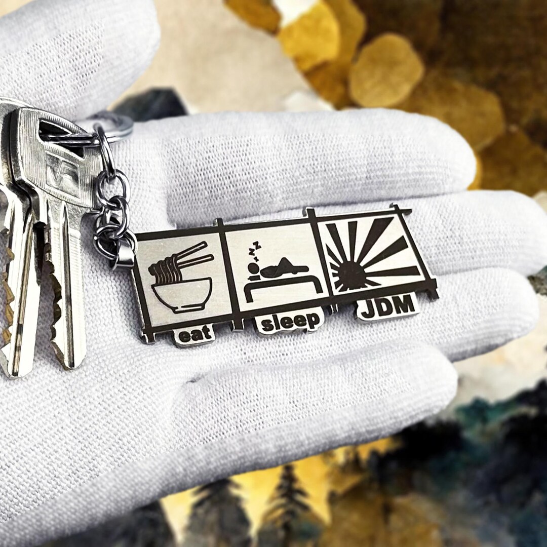Eat - Sleep - Jdm Keychain - Premium Stainless Steel Accessory for Car ...