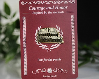 Colosseum of ancient rome enamel pin