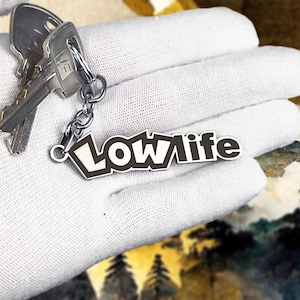 Low Life-nyckelring - premium JDM-tillbehör i rostfritt stål för bilentusiaster