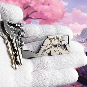 Sexy waifu keychain - stainless steel jdm accessory for anime fans & car enthusiasts - bold and stylish gift
