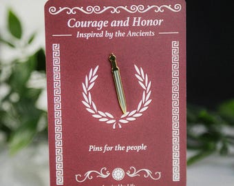 Roman gladius enamel pin – iconic legionary sword