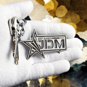Jdm keychain - premium stainless steel accessory for car enthusiasts