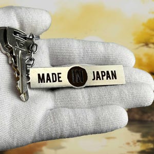 Made in japan keychain - premium stainless steel jdm accessory for car enthusiasts