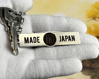 Nyckelring tillverkad i Japan - premium JDM-tillbehör i rostfritt stål för bilentusiaster
