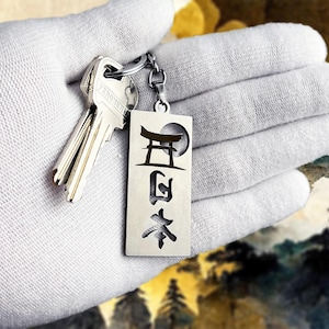 Japanese jet tag keychain - premium stainless steel jdm accessory for car enthusiasts