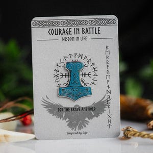Thor’s hammer enamel pin