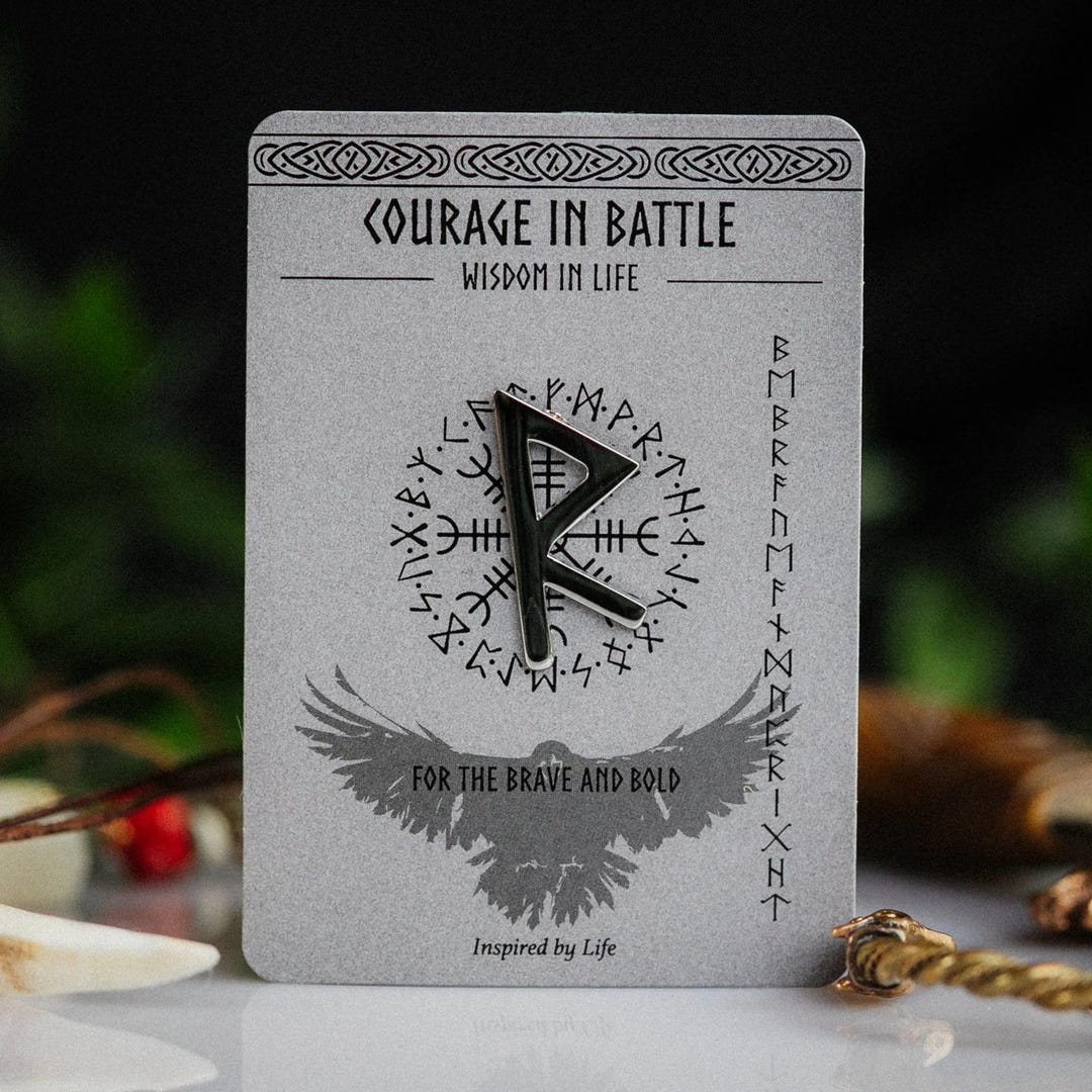 Air Rune Pin Rune Raidho Enamel Pin – Norse Journey - Etsy