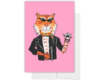 Roar! "For a Very Cool Cat" Greeting Card