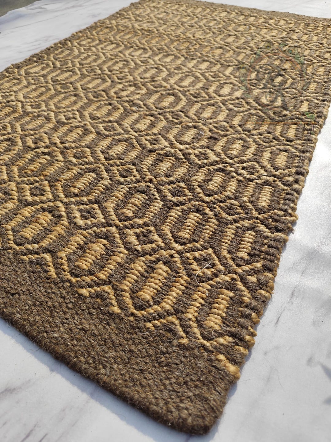 Handwoven Jute Rug , Natural Brown Flatweave Area Rug, Eco Friendly ...
