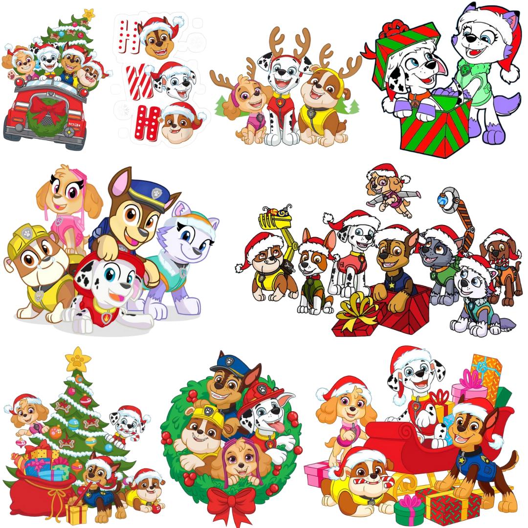 Christmas Puppy Clipart Bundle | 100+ Holiday Dog Designs (SVG, PNG ...