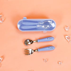 Personalized Baby & Kids Cutlery Set with Name, Custom Spoon and Fork, Newborn Gift, Baby Shower Gift, First Birthday Present