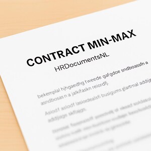 Min-max-kontrakt | Anställningsavtal för jourarbetare i små och medelstora företag | Flexibel HR-mall Word och PDF