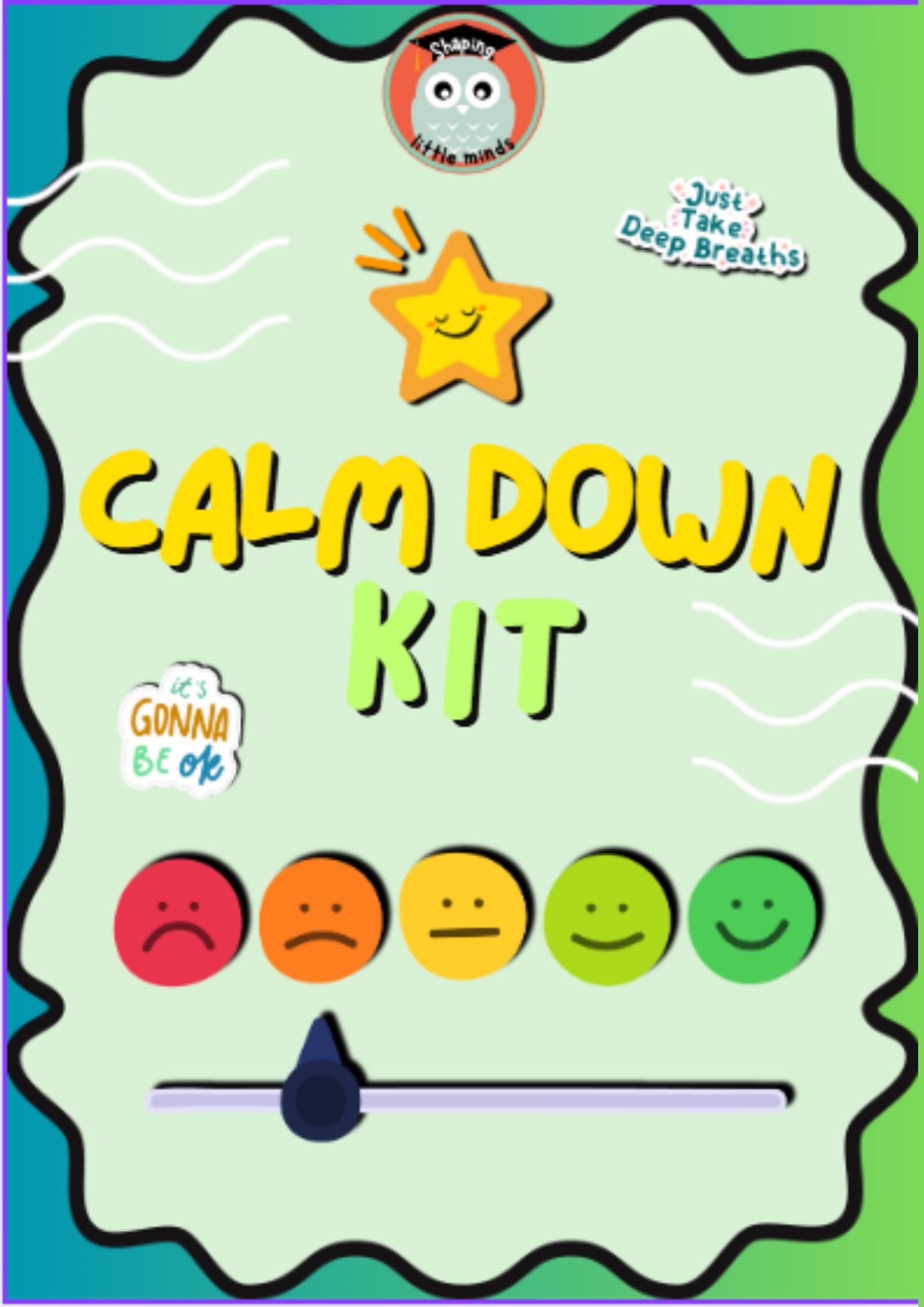 Calm Down Kit for Kids: Coping Skills & Emotional Regulation Activities ...