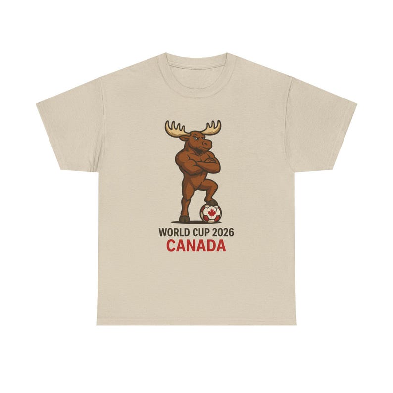 World Cup 2026 Canada Tee: Unisex Heavy Cotton Soccer Shirt image 3