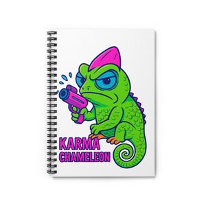 Karma Chameleon Spiral Notebook - Fun and Colorful Design, Perfect for Students, Artists, and Gift Giving, Journaling, Note Taking, [...]