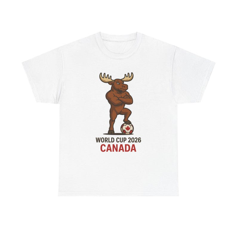 World Cup 2026 Canada Tee: Unisex Heavy Cotton Soccer Shirt image 2