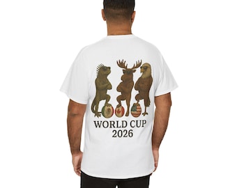 World Cup 2026 Heavy Cotton Tee: Unisex Sports Fan Shirt