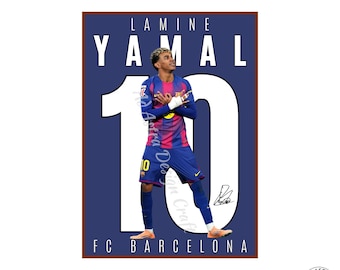 Lamine Yamal Poster: FC Barcelona Soccer Printable (Digital Download)