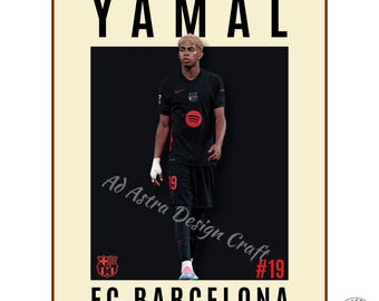 Lamine Yamal Soccer Poster : FC Barcelona Gift(Digital Download)