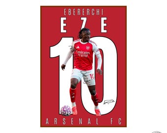 Eberechi Eze Poster: Arsenal Soccer Printable (Digital Download)