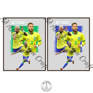 Neymar Jr Brazil Digital Poster | Neymar Jr Printable | Soccer Wall Art | Printable Football Decor | High Resolution Download