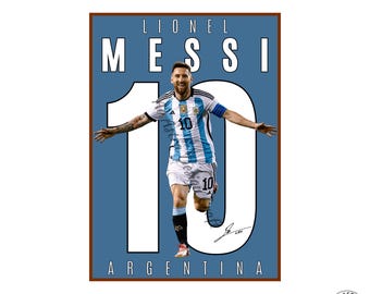 Lionel Messi Soccer Poster: Argentina Football Printable (Digital Download)
