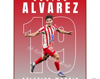 Julian Alvarez Poster : Atletico Madrid Printable(Digital Download)