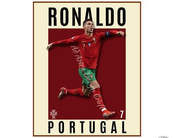 Cristiano Ronaldo Soccer Poster: Printable Football Wall Art (Digital Download)