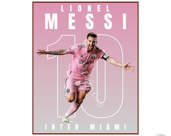 Lionel Messi Miami Poster : Soccer Printable Wall Art (Digital Download)
