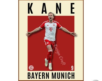 Harry Kane Bayern Poster: Soccer Printable Wall Art (Digital Download)