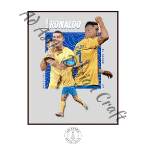 Cristiano Ronaldo Al Nassr Poster: Printable Football Wall Art (Digital Download