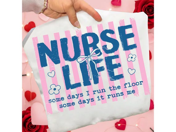 Nurse Life PNG, Funny Nurse PNG, Nurses Week PNG, Nurse Day Gift, Striped Nurse, Nurse Humor, Nursing Shirt Design Digital Download