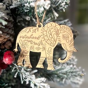 Sisterhood Elephant Christmas Ornament, Gift for Friend, Best Friend Present, Gift for Her, Bestie Gift