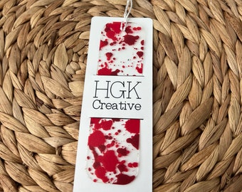 True Crime Bookmark, Blood Splatter, Horror, Book Lover Gift, Gift for Book Club, Crime Scene, Crime Novel, Gift for Him, Gift for Her