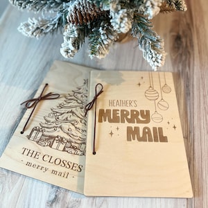 Personalized Christmas Card Holder, Custom Christmas Card Keeper, Cards of Christmas Past, Card Book, Xmas Memory Keepsake Book, Family