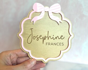 Letrero personalizado con nombre de hospital, letrero personalizado para recién nacido, anuncio de bebé, accesorio fotográfico para bebé, regalo para baby shower, recuerdo para bebé