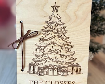 Personalized Christmas Card Holder, Custom Christmas Card Keeper, Cards of Christmas Past, Card Book, Xmas Memory Keepsake Book, Family