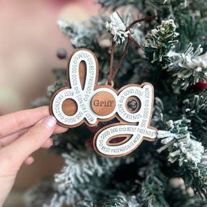 Personalized Dog Christmas Ornament, Custom Pet Lover Gift, Dog Mom Present, New Puppy Owner, Dog Mama Present image 4