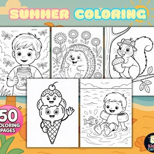 Summer Coloring Pages, Summer Coloring Book, Summer Coloring Sheets, Summer Coloring Pages for Kids, Summer Activities