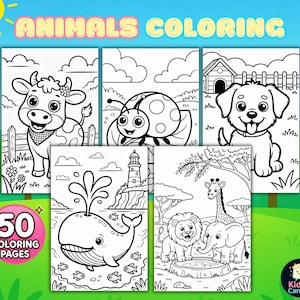 Animals Coloring Pages, Animals Coloring Book, Animals Coloring Sheets, Animals Coloring Pages for Kids, Animals Activities