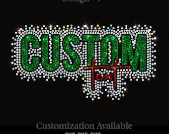 Design di testo personalizzato con strass / Effetto scintillante SVG, PNG (SS10, SS6)