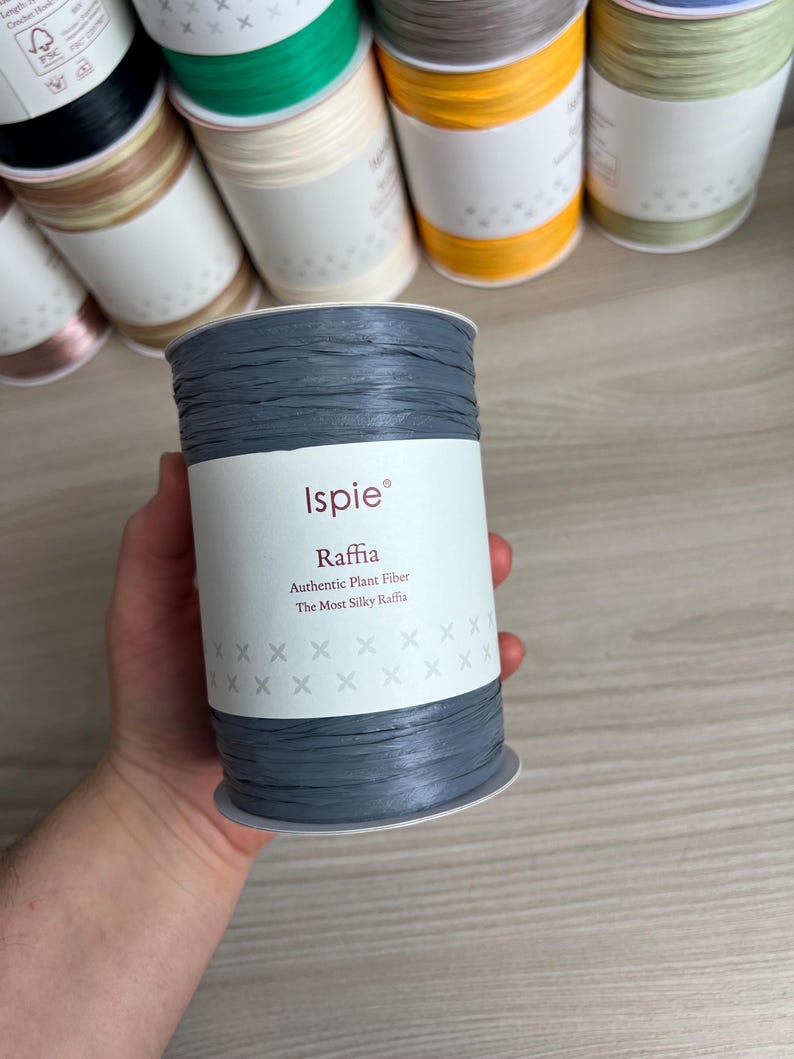 Cascade Raffia Color Raffia Ispie Natural Charcoal - Etsy