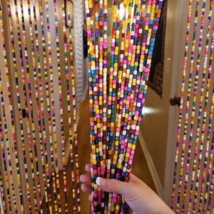 Bamboo Wood  Beaded curtain / Perfect for Room Divider / The summer Beaded door curtain /Bamboo beaded curtains for doorway/curtain window